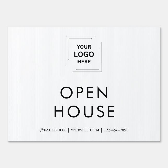 Open House | Real Estate Agency Realtor Yard Sign (Front)