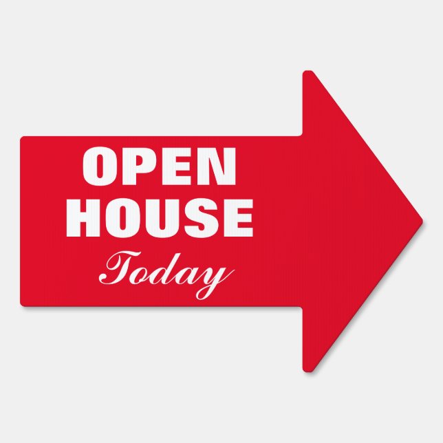 Open House Real Estate Agent Realtor Sign (Back)