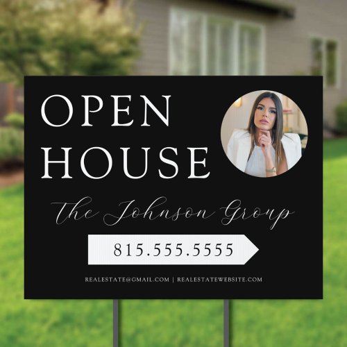 Open House Real Estate Agent Yard Sign