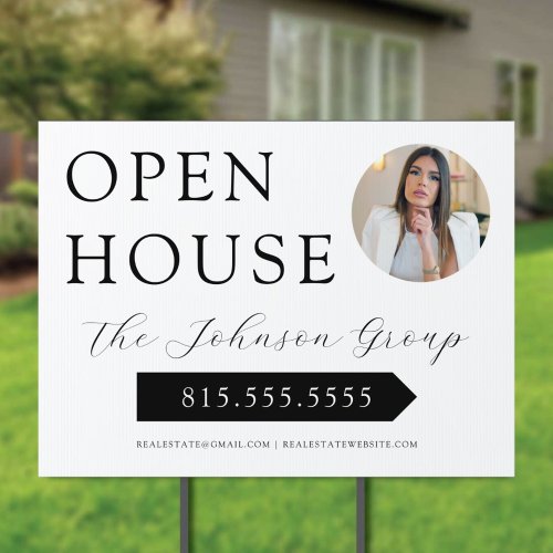 Open House Real Estate Agent Yard Sign