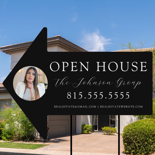 Open House Real Estate Agent Yard Sign Directional