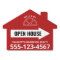Open House Real Estate Arrow Red Welcome Sign