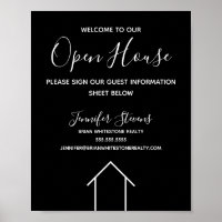 Open House Real Estate Company Custom Black
