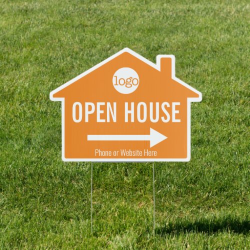 Open House _ Real Estate Logo Directional Arrow Sign