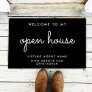 Open House Real Estate Modern Black Realtor Doormat