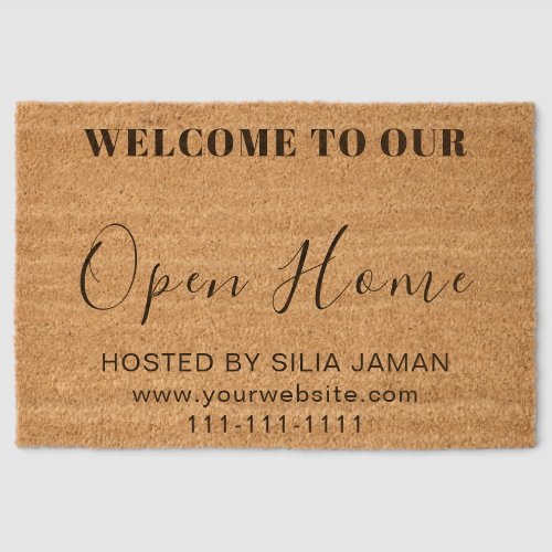 Open House Real Estate Property Listing Coir Fiber Doormat Open House Real Estate Property Listing Coir Fiber Doormat