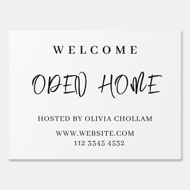 Open House | Real Estate Property Listing Sign (Front)