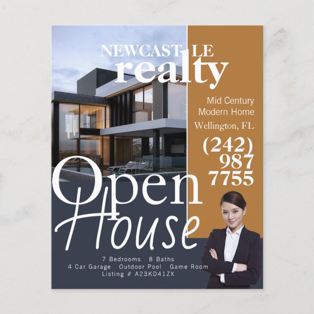 Open House Real Estate Realtor Flyer  (Front)