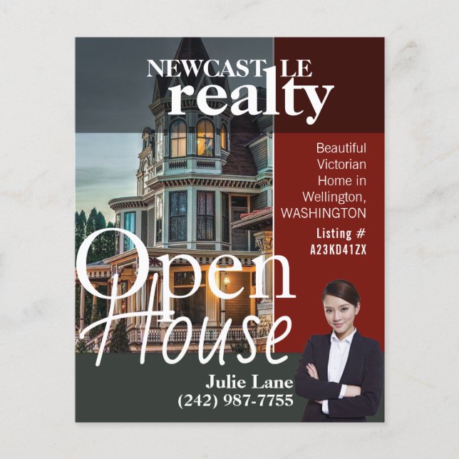 Open House Real Estate Realtor Flyer  (Front)