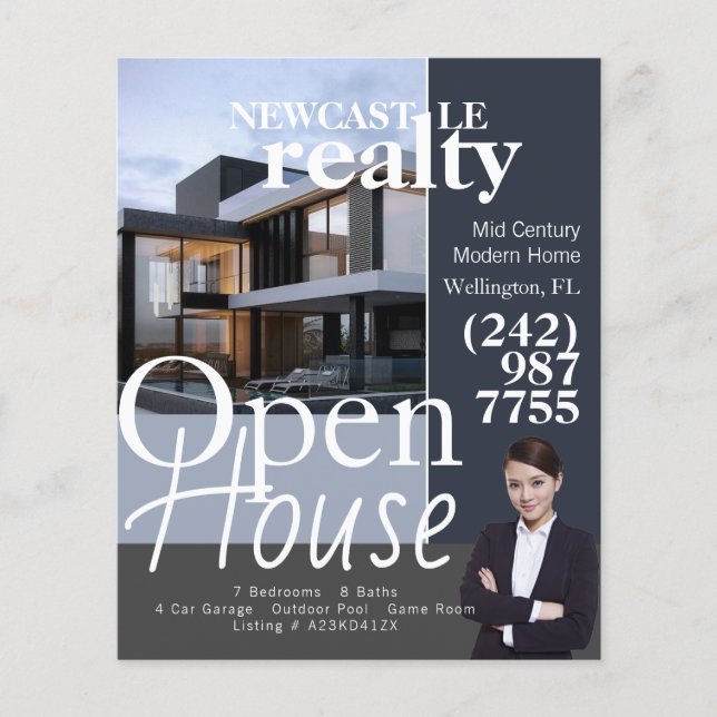 Open House Real Estate Realtor Flyer  (Front)