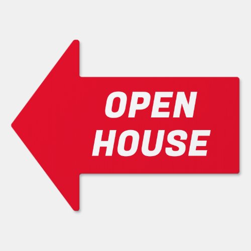 Open House Red Arrow Yard Sign