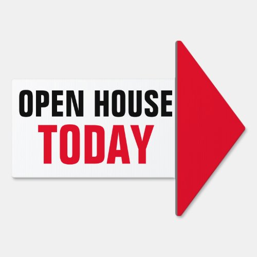 OPEN HOUSE Red  HOUSE SHAPED Sign