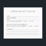 Open House Sign-In Sheet<br><div class="desc">Keep track of all the guests that walk through your open house with this open house sign-in sheet. This fillable form can be used to gather contact information such as name, phone number, and email from people interested in the property you are showing. The form also asks the following questions...</div>