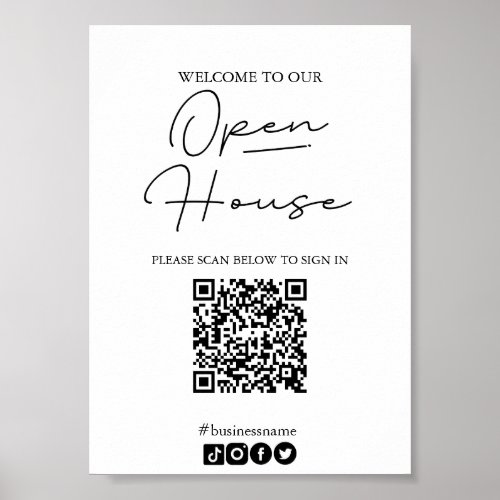 Open House Sign In Sheet w QR Code