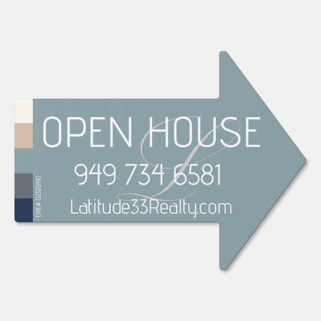 Open House sign L33 real estate NB (Back)