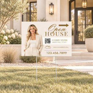 Open House Sign, Real Estate Open House Yard Sign