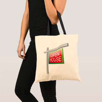 Open House Sign Tote Bag by spudcreative at Zazzle