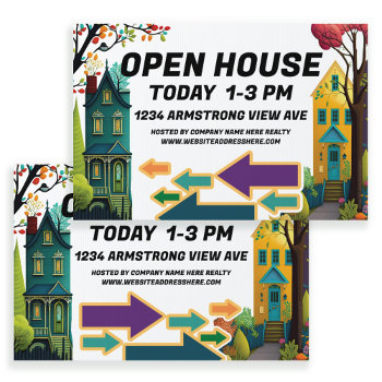 Open House Signs Real Estate Marketing Tools R/l by MyBindery at Zazzle
