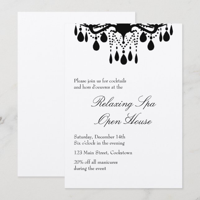Open House Silver Grand Ballroom Invitation (Front/Back)