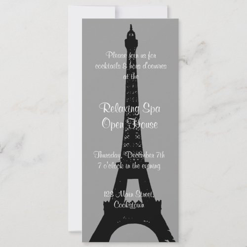 Open House Smokey Gray Evening in Paris Invitation