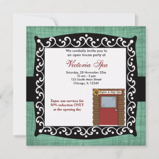 Open House Spa Business Invitation