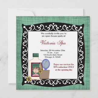 Open House Spa Business Invitation
