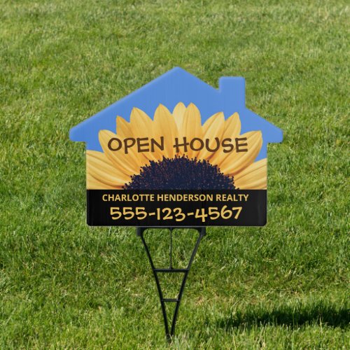 Open House Sunflower Real Estate  Sign