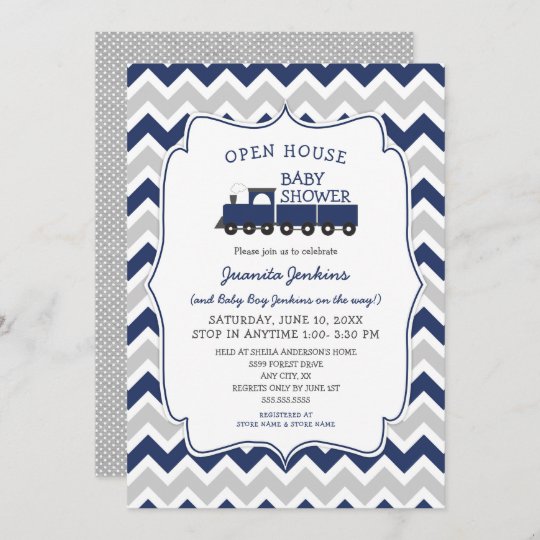 Open House Train Baby Shower Invitation Zazzle Com