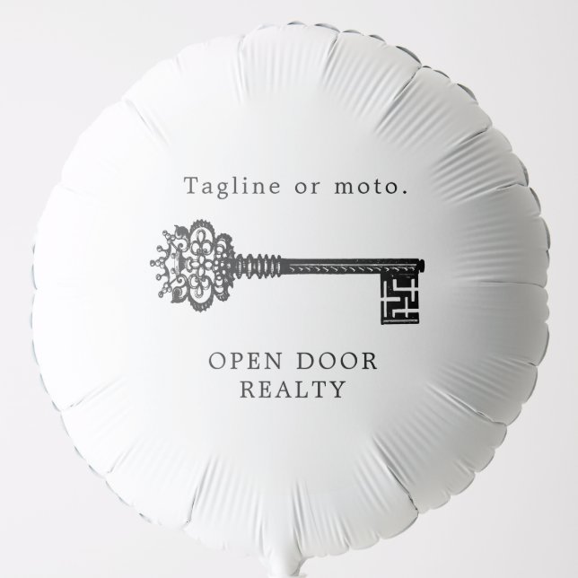 Open House Vintage Key Realtor Balloon (Front)