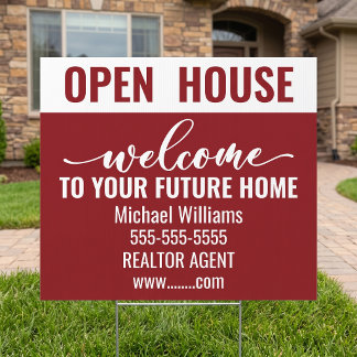 Open House Welcome To Your Future Home Realtor Sign