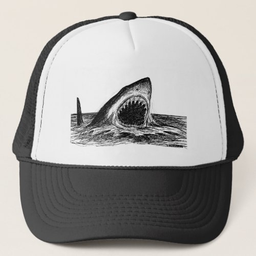 OPEN JAWS Crosshatch Art Trucker Hat