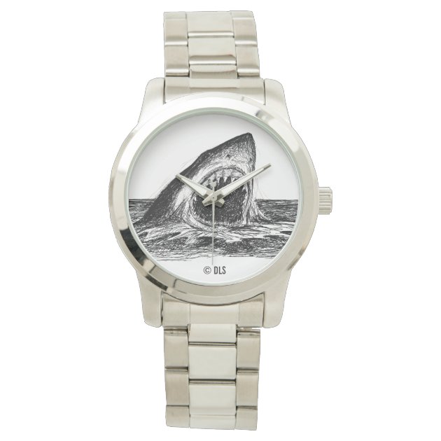 OPEN JAWS Great White Shark eWatch Watch Zazzle