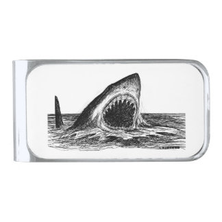 OPEN JAWS Great White Shark Money Clip