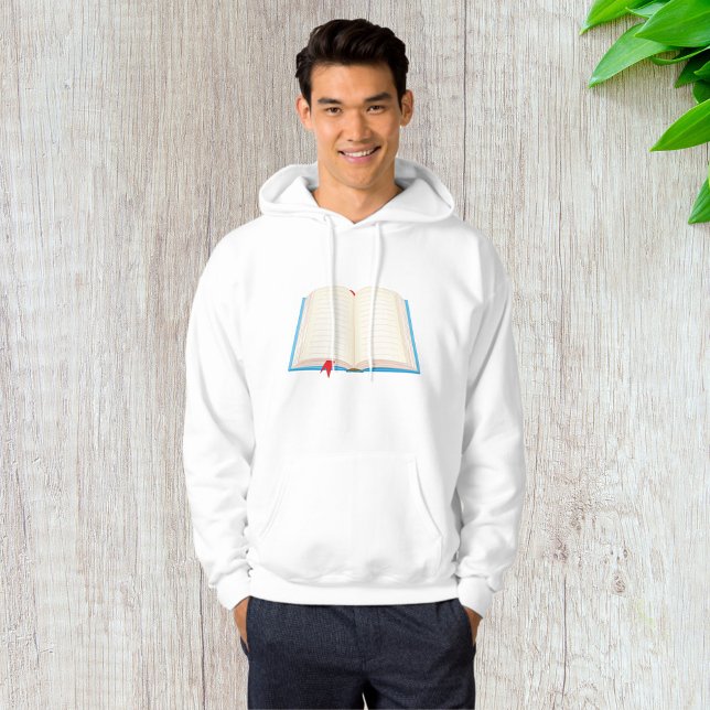 Open Lined Book Red Bookmark Hoodie (Creator Uploaded)