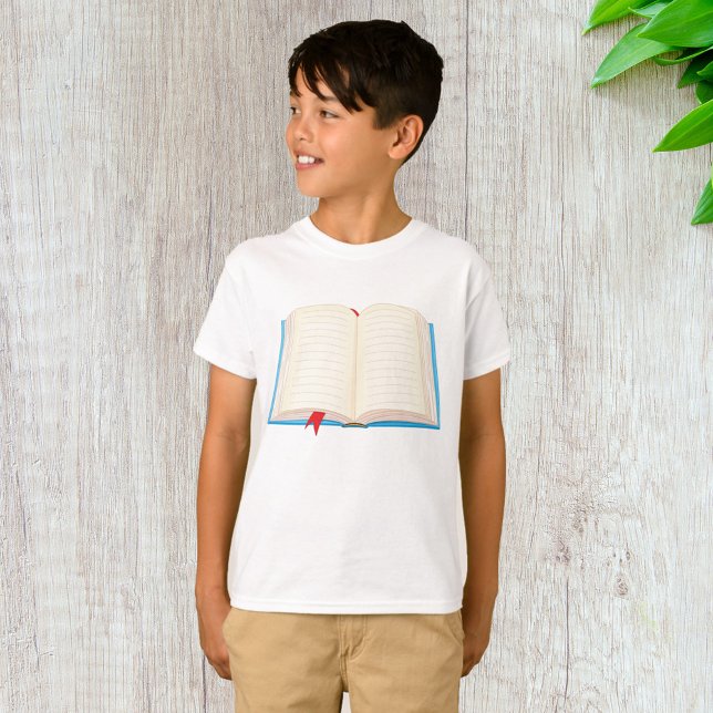 Open Lined Book Red Bookmark T-Shirt (Creator Uploaded)