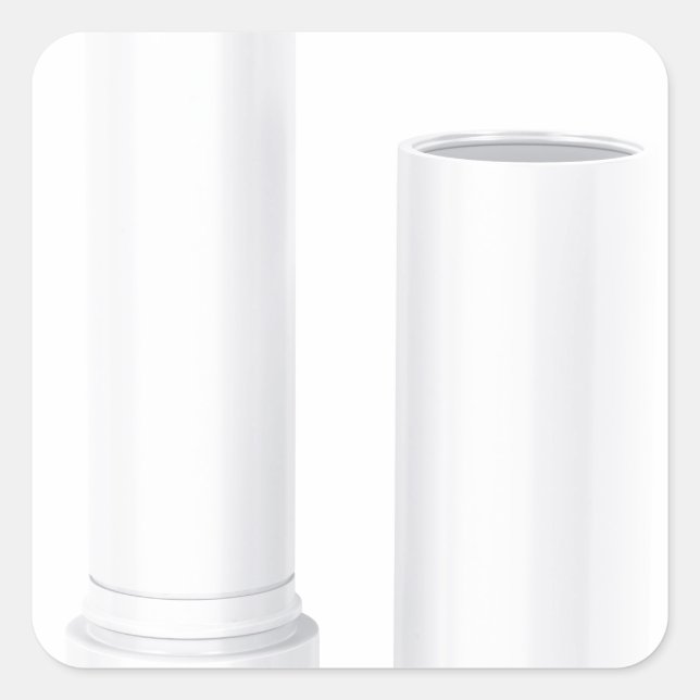 Open lip balm stick square sticker (Front)