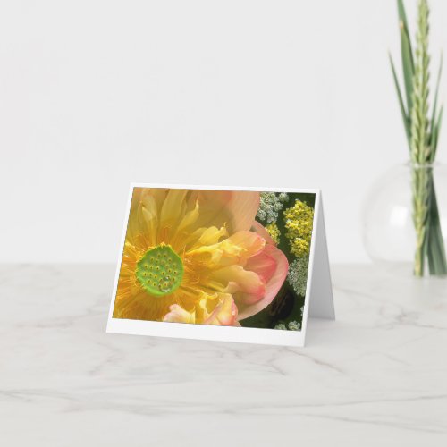 Open Lotus Folded Note Card