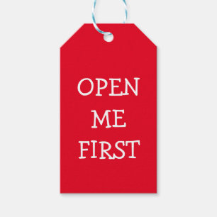 Open Me First To From Gift Tags