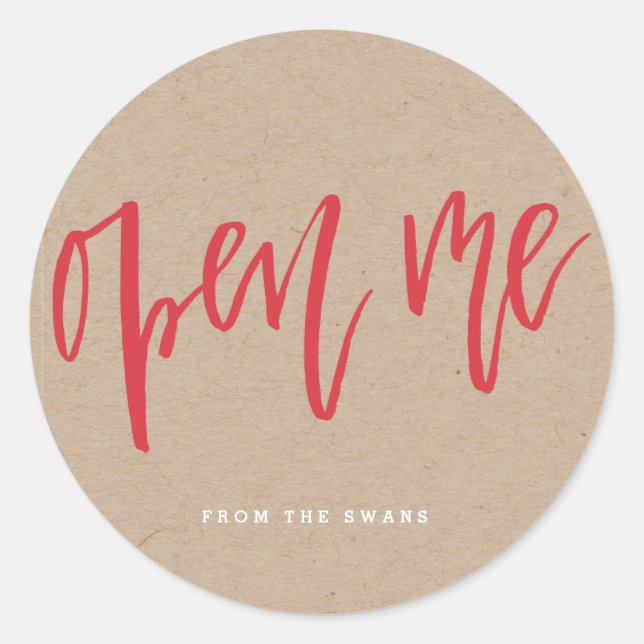 Open Me Gift Sticker (Front)
