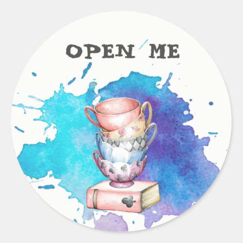 Open Me Tea Party Stickers