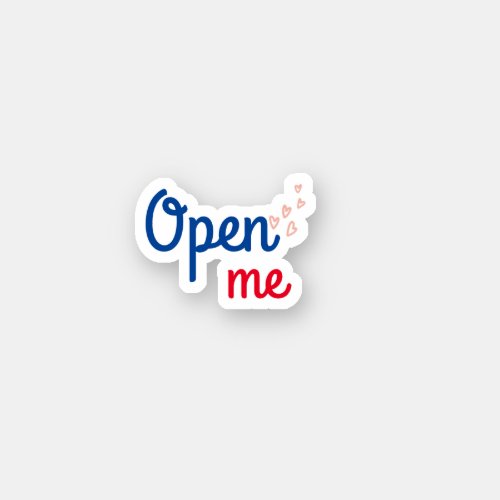 Open Me trendy small business sticker