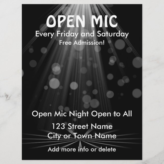 Open Mic Flyer (Front)