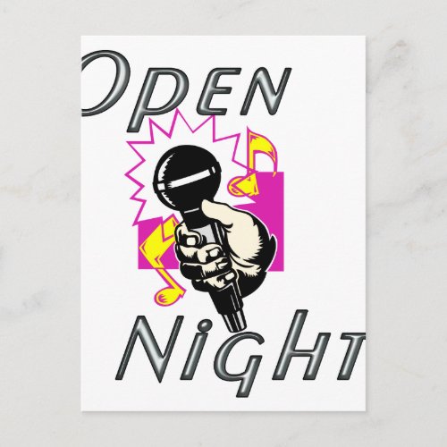 Open Mic Night Postcard