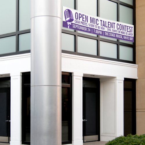 Open mic talent contest or competition  banner