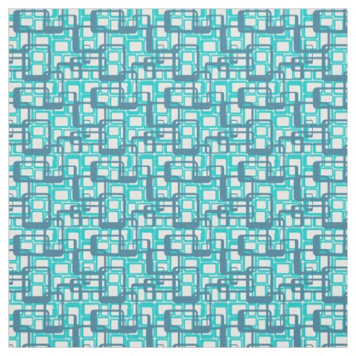 Open Mid-Century Modern Rectangles Fabric