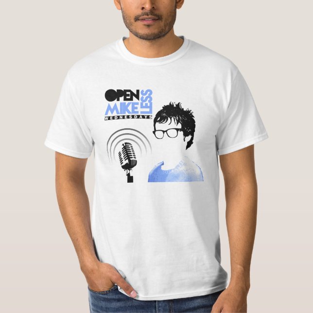 Open Mikeless Tshirt With Back Dates (Front)
