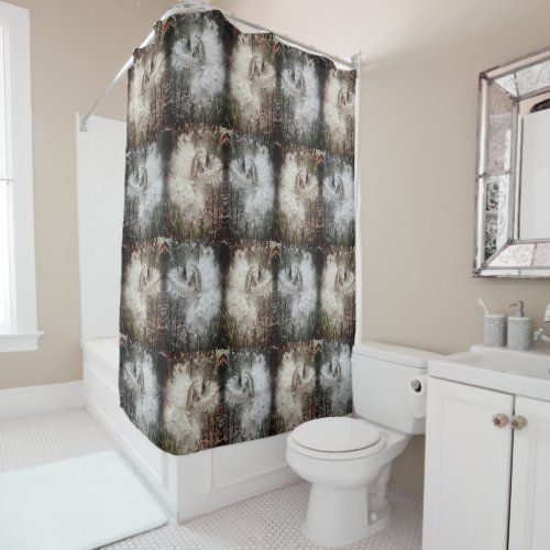 Open Milkweed Pods  Seeds with Silk  Filters Shower Curtain