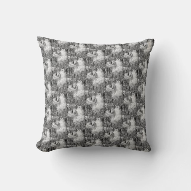 Open Milkweed Pods | Seeds with Silk | Throw Pillow (Front)