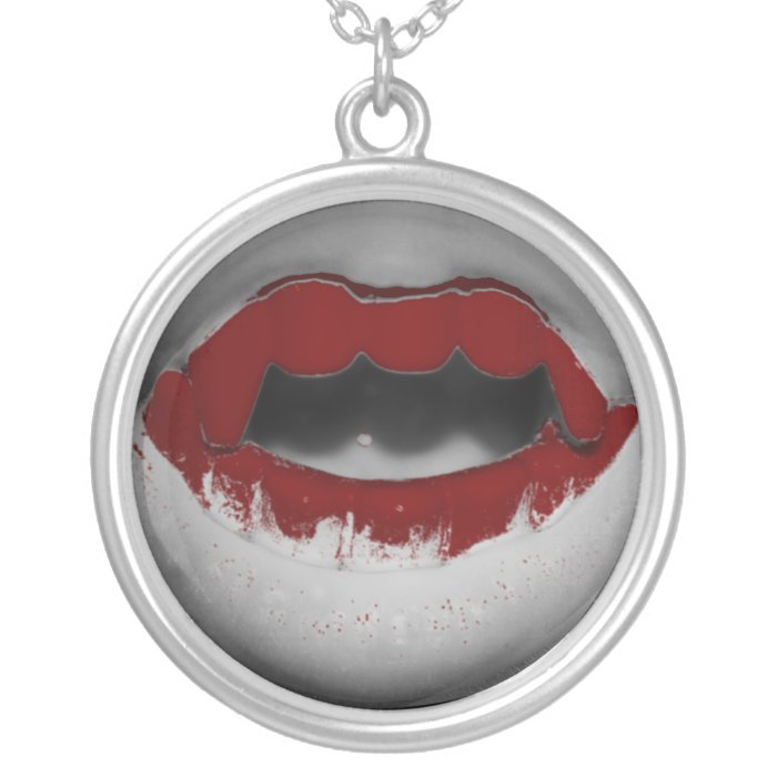 Open Mouth Bloody Vampire Fangs Pendants