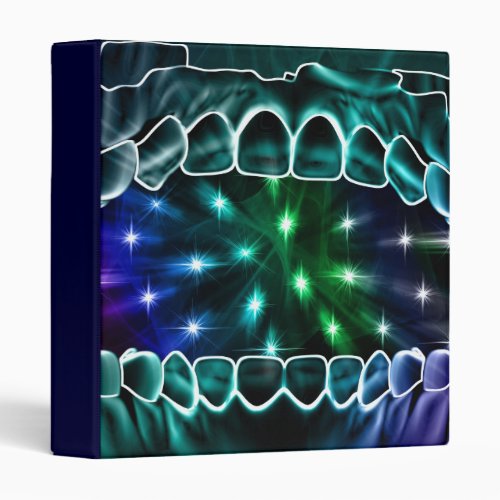 Open Mouth Design Dentist Office Supply 3 Ring Binder